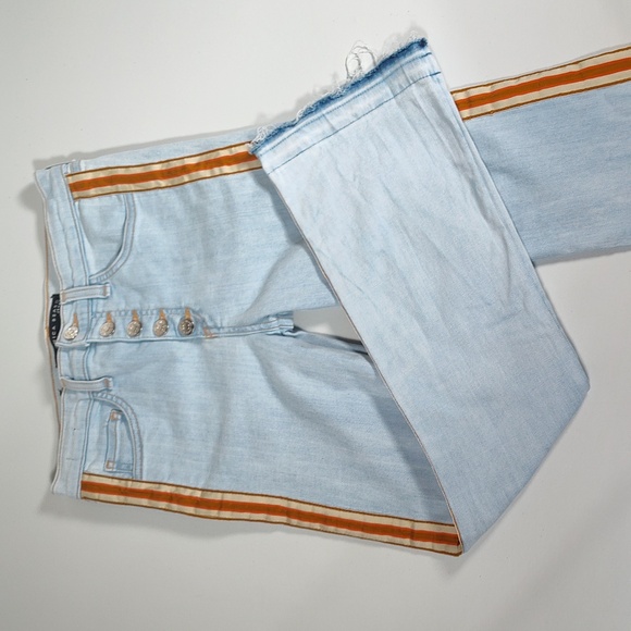 Veronica Beard Carolyn 10" Baby Boot Stripe Jeans 25 - Picture 4 of 13